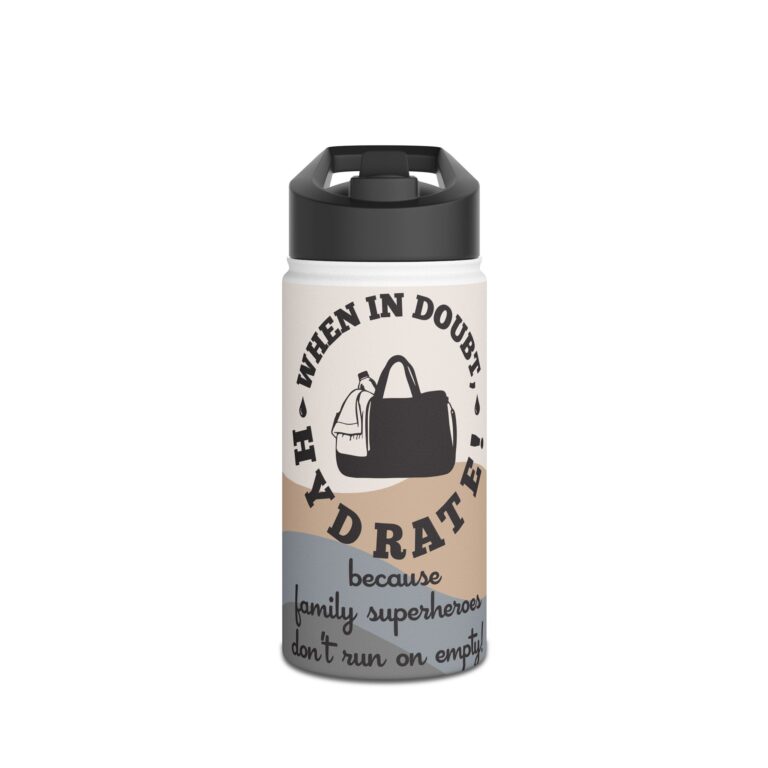 SEFH Hydration Stainless Steel Water Bottle – “When in Doubt, Hydrate!” Perfect for Superheroes
